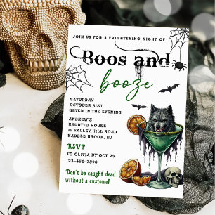 Boos And Booze Halloween Party Invitation