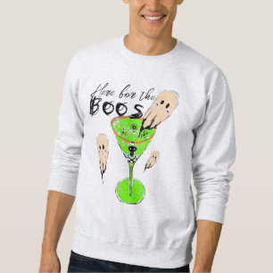 Boos and Booze Halloween Party Vintage Ghost Drink Sweatshirt