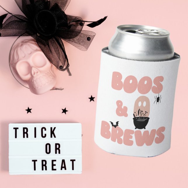 Boos and Brews Cute Halloween  Can Cooler (Creator Uploaded)
