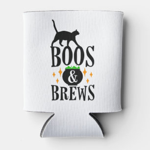 Boos and Brews Halloween Can Cooler