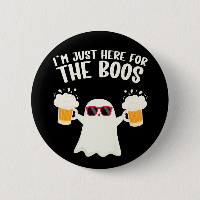 Boos Beer Tipsy Ghost Adults 6 Cm Round Badge (Front)