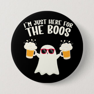 Boos Beer Tipsy Ghost Adults 7.5 Cm Round Badge