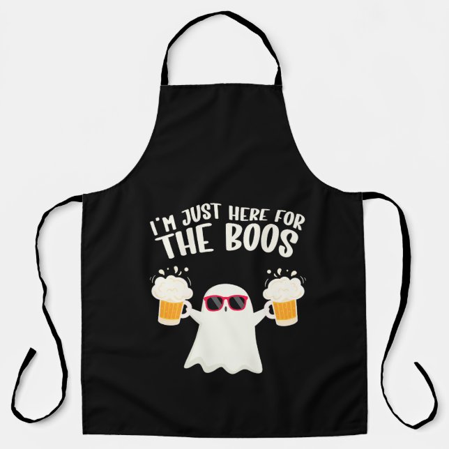 Boos Beer Tipsy Ghost Adults Apron (Front)