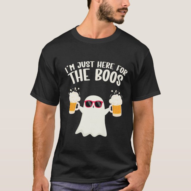 Boos Beer Tipsy Ghost Adults T-Shirt (Front)