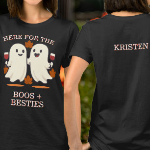 Boos, besties funny halloween wine T-Shirt