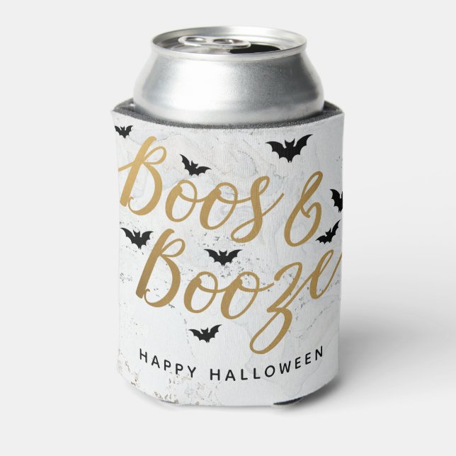 Boos & Booze Adult Halloween Party Can Cooler (Can Back)
