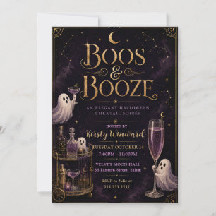 Boos & Booze Halloween Cocktail Soirée Invitation