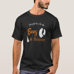 Boos & Booze Halloween Orange & Black Invitation T-Shirt