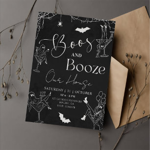 Boos & Booze Halloween Party Invitation