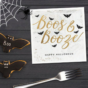 Boos & Booze Halloween Party Napkin