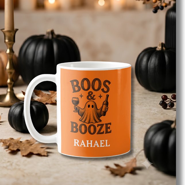 Boos & Booze Vintage Ghost Coffee Mug (Creator Uploaded)