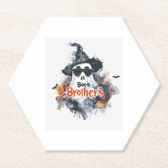 Boo's Brothers Paper Coaster (Front)