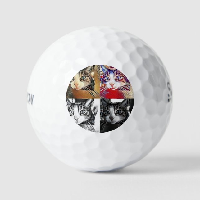 Boo's Collage Srixon Soft Feel 3 pk Golf Balls (Front)