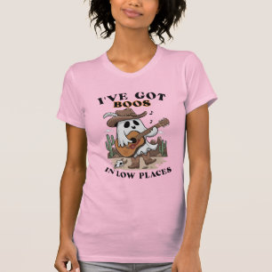 Boos Cowboy Ghost Playing Guitar Halloween T-Shirt