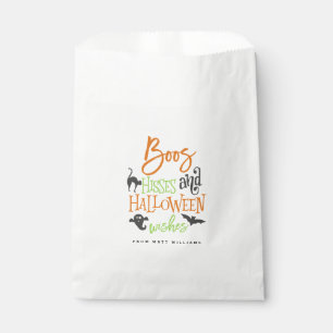 Boos Hisses and Halloween Wishes Favour Bags