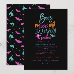 Boos Hisses and Halloween Wishes Invitation