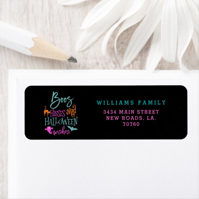 Boos Hisses and Halloween Wishes Label (Insitu)