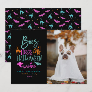 Boos Hisses and Halloween Wishes Photo Cards
