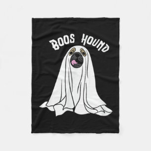 Boos Hound Funny Halloween Ghost Dog Fleece Blanket