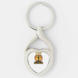 Boos Im Here Again Halloween Spooky Tree Pumpkins Key Ring