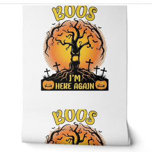 Boos Im Here Again Halloween Spooky Tree Pumpkins  Wallpaper