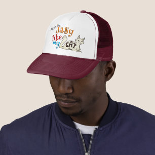 Boos Is Sassy Like My Cat Bold Vibrant Typography Trucker Hat
