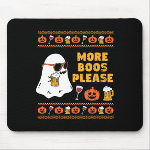 Boos Please Vintage Retro Ghost Halloween Costume Mouse Mat