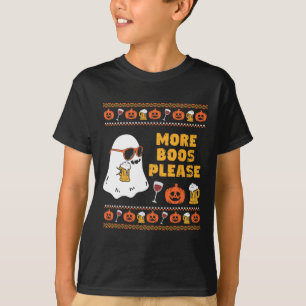 Boos Please Vintage Retro Ghost Halloween Costume T-Shirt