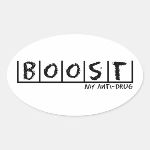 Boost Anti-Drug Oval Sticker