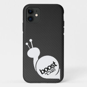 Boost Gets You Laid Snail w/ Faux Carbon Fibre iPhone 11 Case
