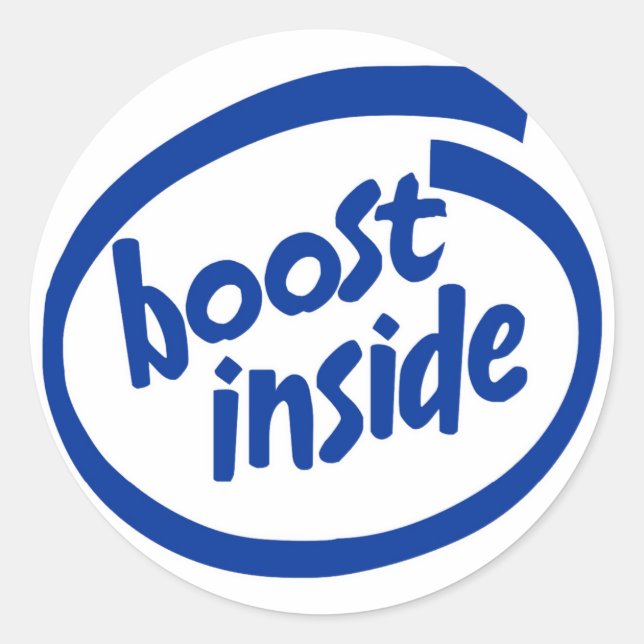 Boost Inside Classic Round Sticker (Front)