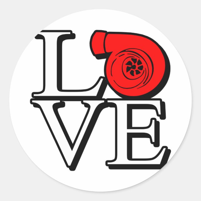 Boost Love Classic Round Sticker (Front)