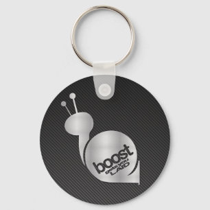 boost snail in silver key ring