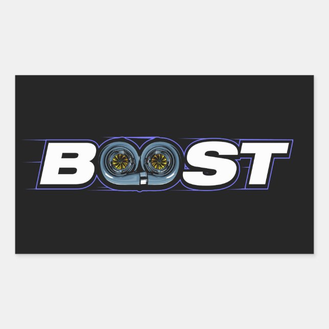 BOOST Turbo Rectangular Sticker (Front)