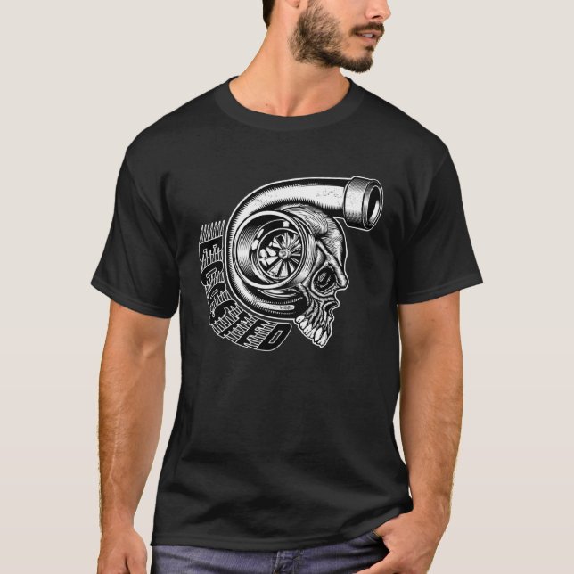 Boosted Turbocharger Tuning Inflated Exhaust Oldsc T-Shirt (Front)