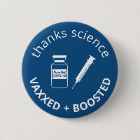 Booster Vaccinated Covid-19 Thanks Science Blue