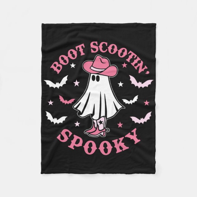 Boot Boogie Scootin Women Girl Halloween  Fleece Blanket (Front)