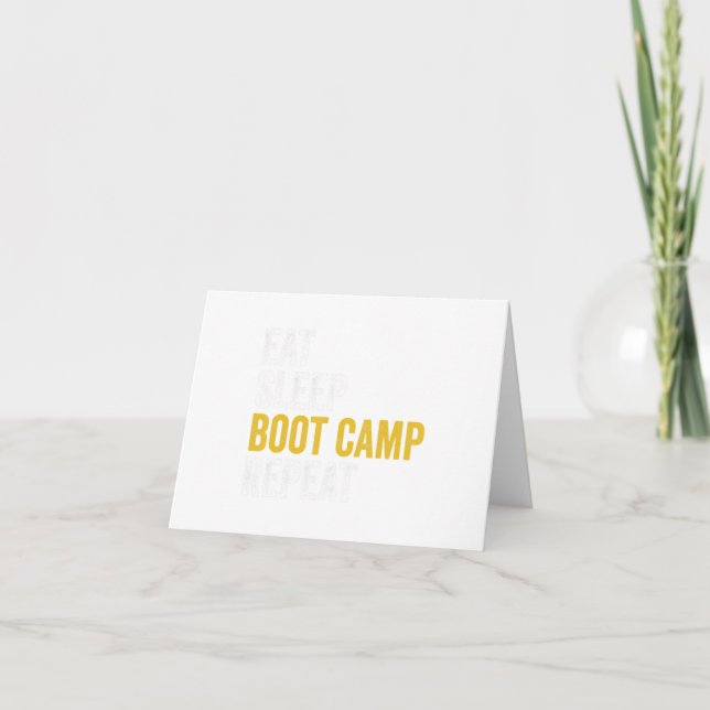 Boot Camp Military Bootcamp Fitness  Card (Front)