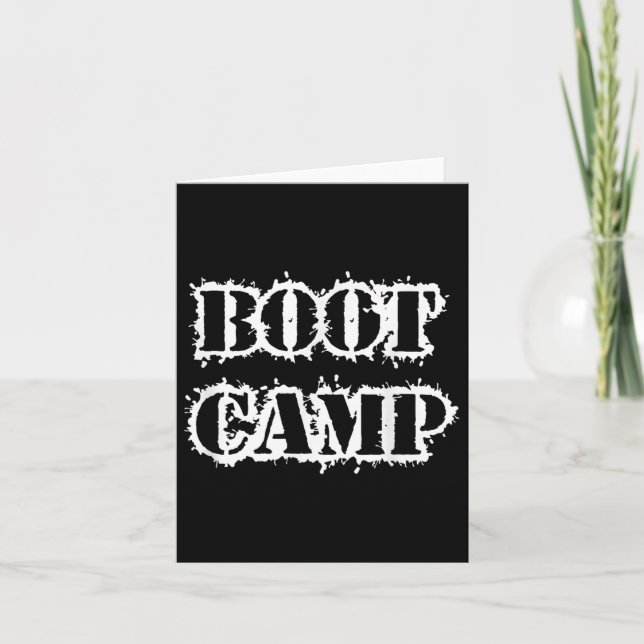 Boot Camp Workout Bootcamp Fitness  Card (Front)