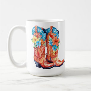 Boot Floral Design 15 oz Classic Mug