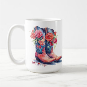 Boot Floral Design 15 oz Classic Mug