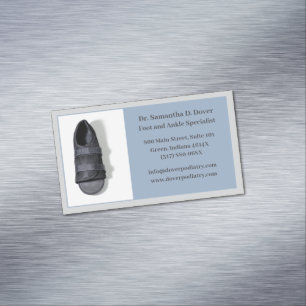 Boot Grey Foot Doctor Podiatry Podiatrist Medical Magnetic Business Card