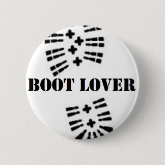 boot lover 6 cm round badge