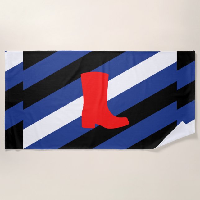 Boot Pride Flag Beach Towel (Front)