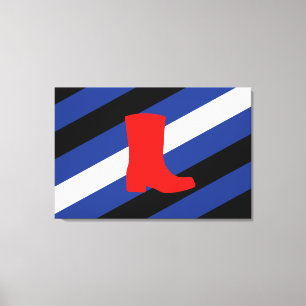 Boot Pride Flag Canvas Print