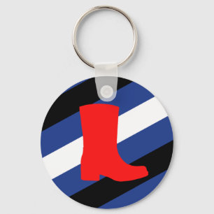 Boot Pride Flag Key Ring