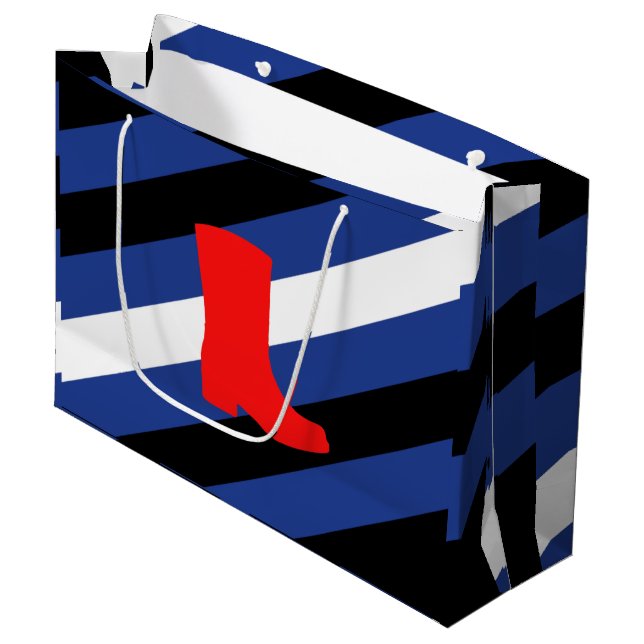 Boot Pride Flag Large Gift Bag (Front Angled)