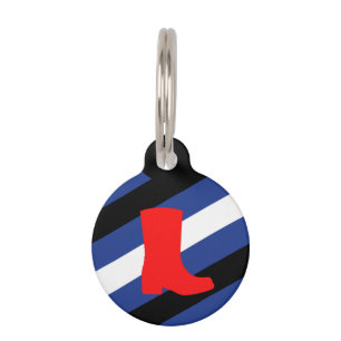Boot Pride Flag Pet Tag