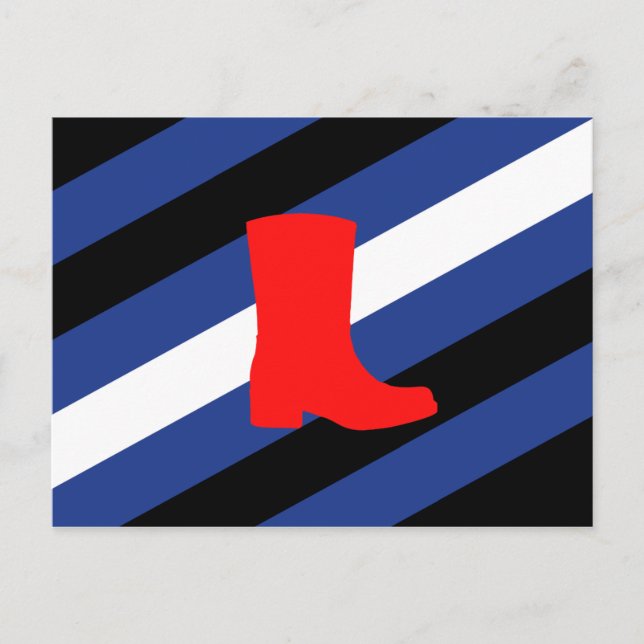 Boot Pride Flag Postcard (Front)