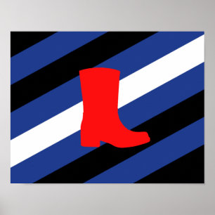 Boot Pride Flag Poster